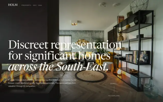 The HOLM Property site we built
